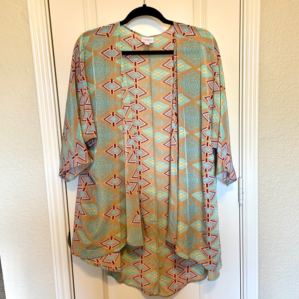 LuLaRoe Patterned Lindsay Kimono